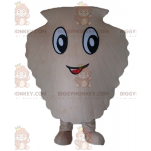 Costume de mascotte BIGGYMONKEY™ de coquillage blanc géant de