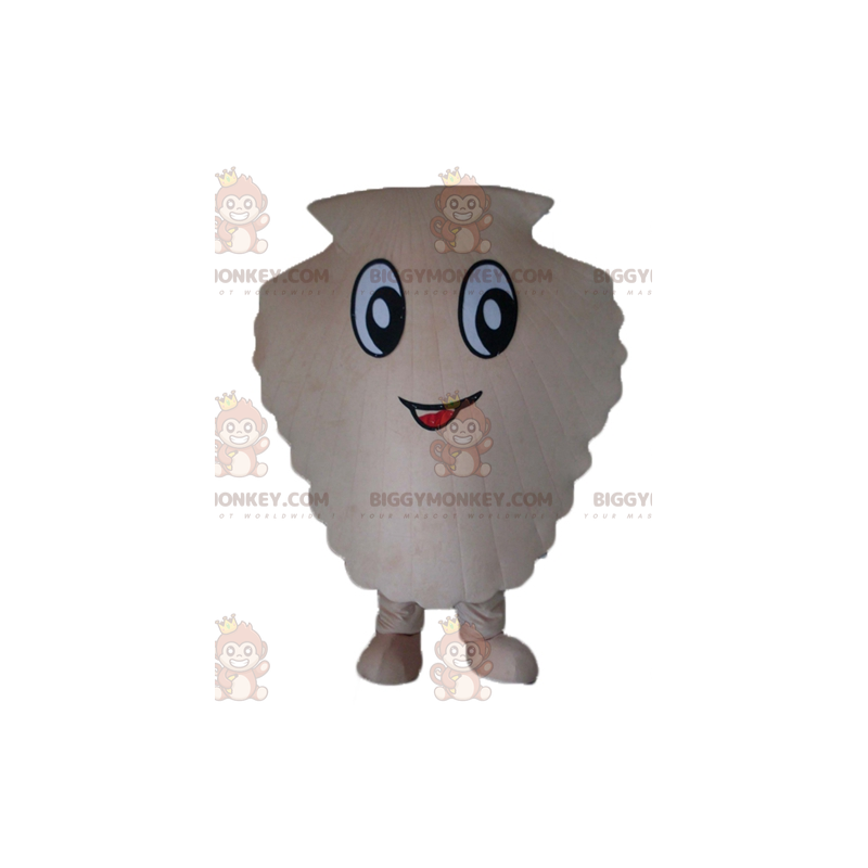 Costume de mascotte BIGGYMONKEY™ de coquillage blanc géant de