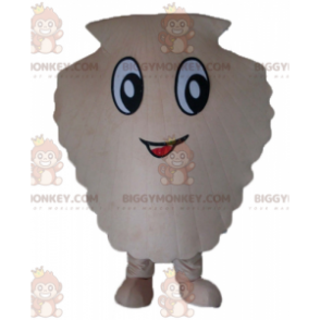 Costume de mascotte BIGGYMONKEY™ de coquillage blanc géant de