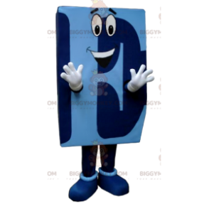 Blue Capital E Shape BIGGYMONKEY™ Mascot Costume –