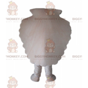 Costume de mascotte BIGGYMONKEY™ de coquillage blanc géant de