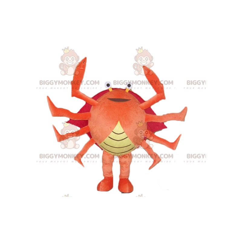 Traje de mascote BIGGYMONKEY™ de caranguejo gigante vermelho