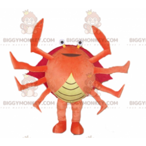 Costume de mascotte BIGGYMONKEY™ de crabe orange rouge et jaune