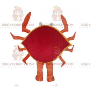 Mycket framgångsrik jätte orange röd och gul krabba