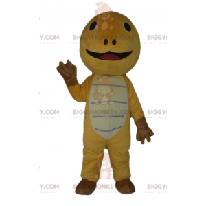 Disfraz de mascota BIGGYMONKEY™ de tortuga amarilla, marrón y