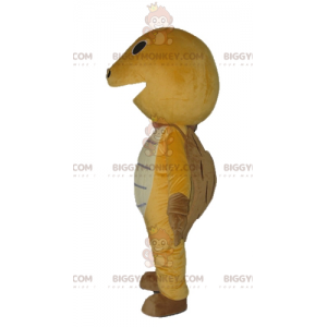 Costume de mascotte BIGGYMONKEY™ de tortue jaune marron et