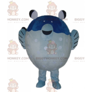 Big Giant Blue and White Fish BIGGYMONKEY™ mascottekostuum -