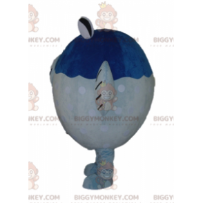 Costume de mascotte BIGGYMONKEY™ de gros poisson bleu et blanc