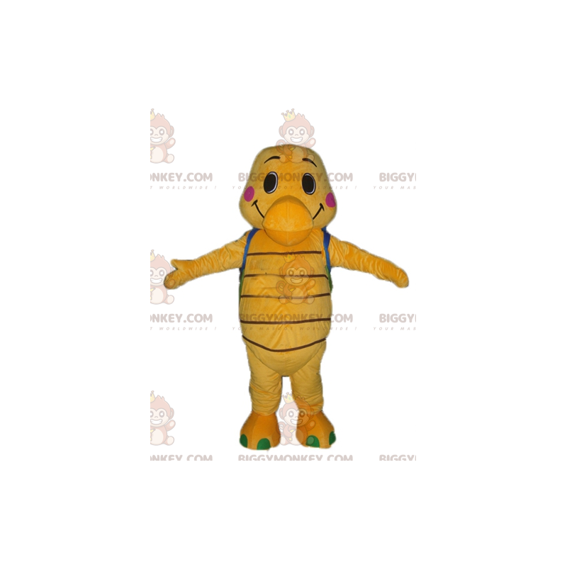 Orange and Green Turtle BIGGYMONKEY™ Mascot Costume with Blue