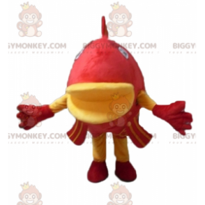 Costume de mascotte BIGGYMONKEY™ de poisson géant rouge et