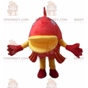 Very Awesome Red and Yellow Giant Fish BIGGYMONKEY™ Mascot