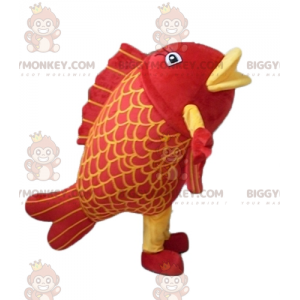 Costume de mascotte BIGGYMONKEY™ de poisson géant rouge et