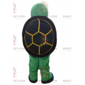 BIGGYMONKEY™ Friendly Smiling Yellow Green And Black Turtle