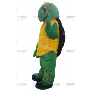 Costume de mascotte BIGGYMONKEY™ de tortue jaune verte et noire