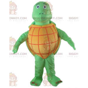 Costume mascotte BIGGYMONKEY™ tartaruga arancione e verde di