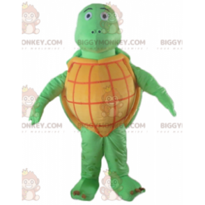 Costume mascotte BIGGYMONKEY™ tartaruga arancione e verde di