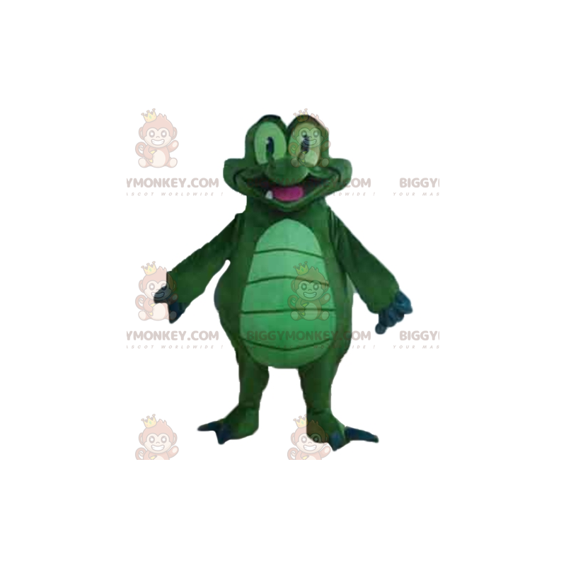 Costume de mascotte BIGGYMONKEY™ de crocodile vert et bleu