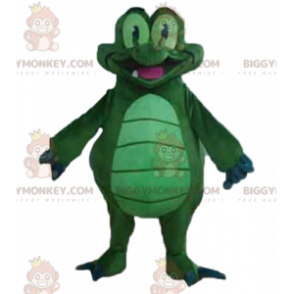 Costume mascotte BIGGYMONKEY™ coccodrillo gigante verde e blu