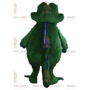 Costume mascotte BIGGYMONKEY™ coccodrillo gigante verde e blu