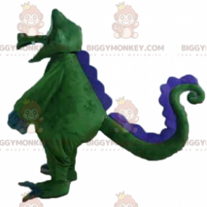 Costume mascotte BIGGYMONKEY™ coccodrillo gigante verde e blu