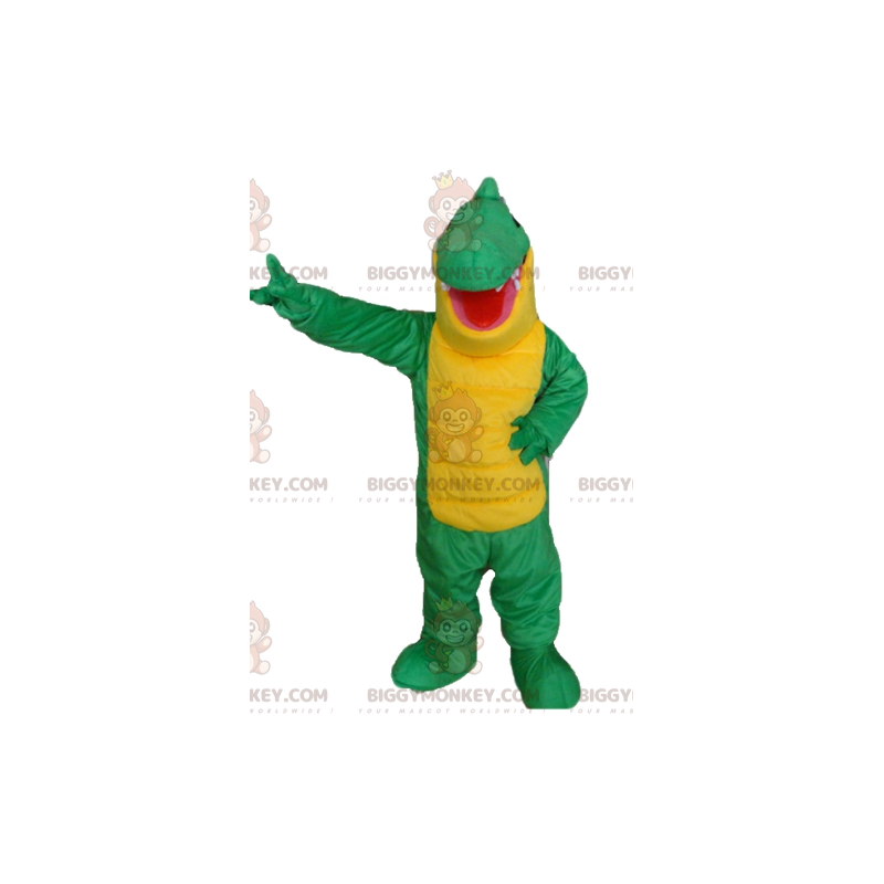 Στολή μασκότ με Giant Green and Yellow Crocodile BIGGYMONKEY™ -