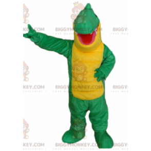 Giant Green and Yellow Crocodile BIGGYMONKEY™ Mascot Costume -