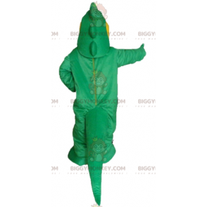 Costume de mascotte BIGGYMONKEY™ de crocodile vert et jaune