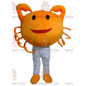 Disfraz de mascota Cangrejo gigante naranja sonriente