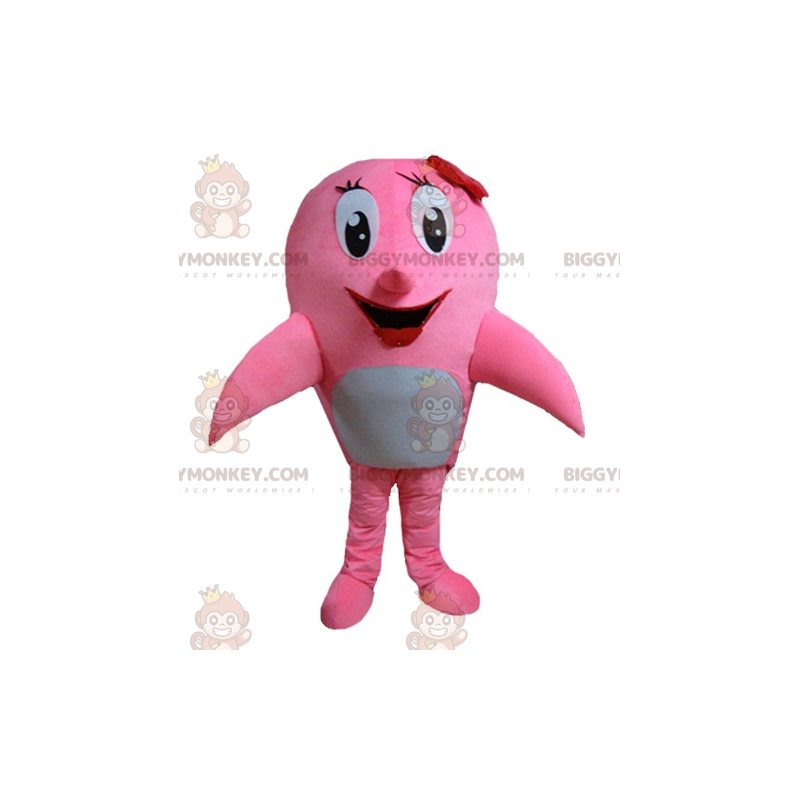 Disfraz de mascota ballena rosa y delfín blanco BIGGYMONKEY™ -