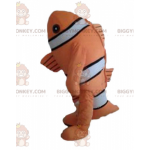 Zwart-wit oranje vis Clownfish BIGGYMONKEY™ mascottekostuum -