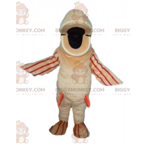 BIGGYMONKEY™ Big Fish beige oranssi ja punainen maskottiasu -