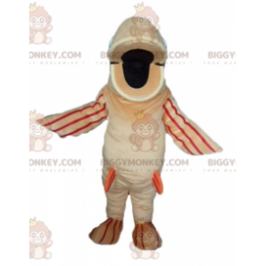 BIGGYMONKEY™ Big Fish beige oranssi ja punainen maskottiasu -