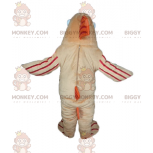 Costume de mascotte BIGGYMONKEY™ de gros poisson beige orange