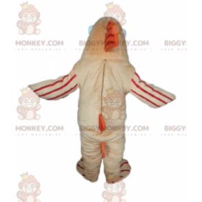 BIGGYMONKEY™ Big Fish Beige Orange og rød maskotkostume -