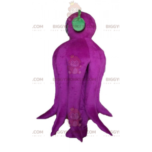 BIGGYMONKEY™ Purple Giant Octopus -maskottiasu kuulokkeilla -