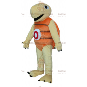 BIGGYMONKEY™ Costume da mascotte Tartaruga beige e arancione