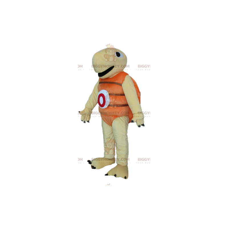 BIGGYMONKEY™ Mascottekostuum Zeer vrolijke en lachende beige en