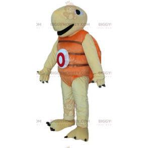 Costume de mascotte BIGGYMONKEY™ de tortue beige et orange très