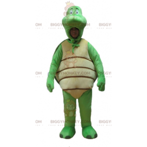 Costume de mascotte BIGGYMONKEY™ de tortue beige et orange très