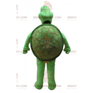 Disfraz de mascota de tortuga verde y canela BIGGYMONKEY™ -