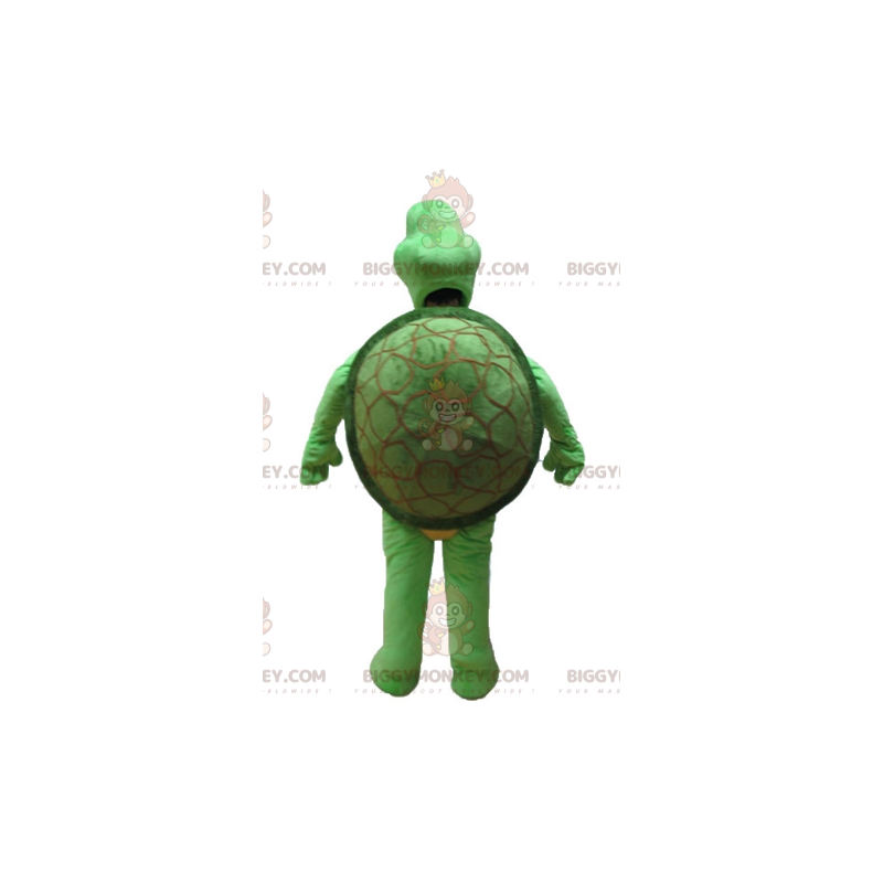 Costume de mascotte BIGGYMONKEY™ de tortue verte et beige -