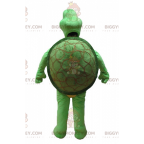Kostým maskota BIGGYMONKEY™ zelené a hnědé želvy –