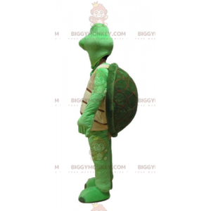 Costume de mascotte BIGGYMONKEY™ de tortue verte et beige -