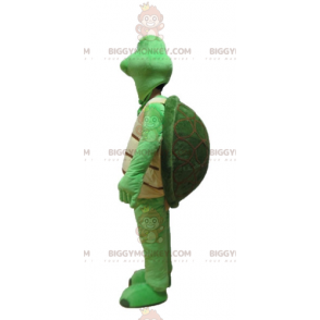 Costume de mascotte BIGGYMONKEY™ de tortue verte et beige -