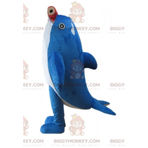 Μπλε και άσπρο Dolphin Orca Mascot Στολή BIGGYMONKEY™ με