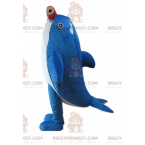 Μπλε και άσπρο Dolphin Orca Mascot Στολή BIGGYMONKEY™ με