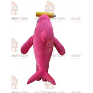 Roze en witte dolfijn orka mascottekostuum BIGGYMONKEY™ met