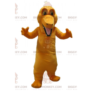 Costume de mascotte BIGGYMONKEY™ de crocodile orange géant et