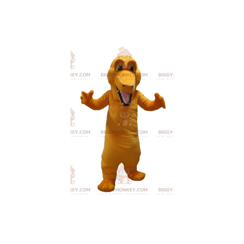 Costume de mascotte BIGGYMONKEY™ de crocodile orange géant et