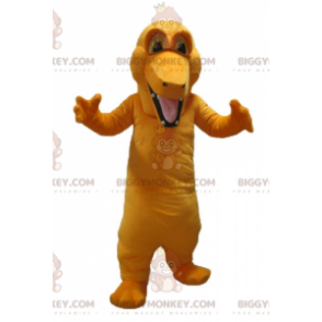 Costume mascotte gigante colorato coccodrillo arancione